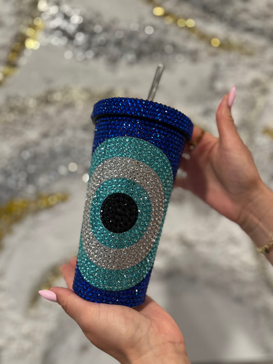 Blue Evil Eye Tumbler