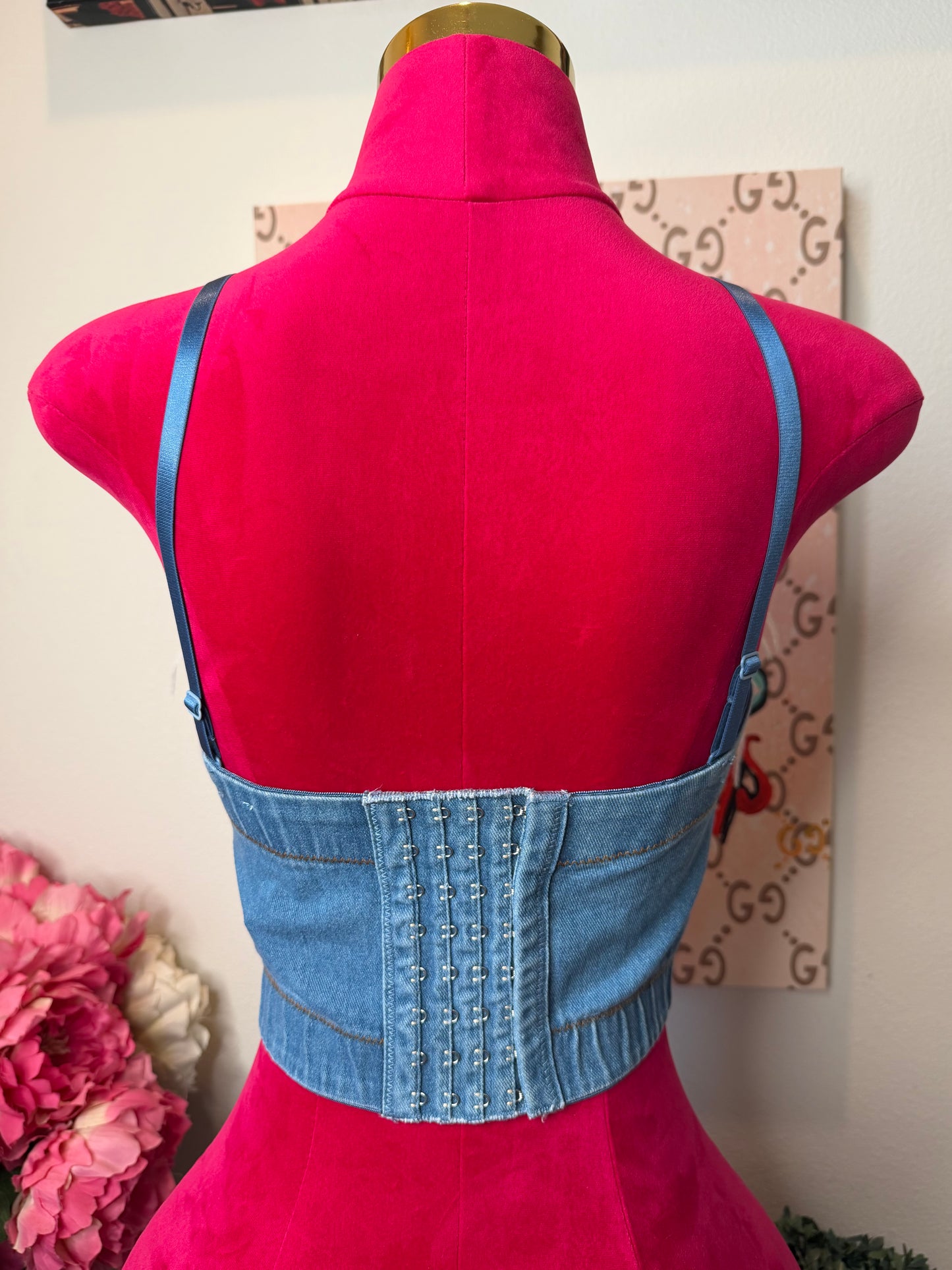 Feather Dreams Denim Bralette