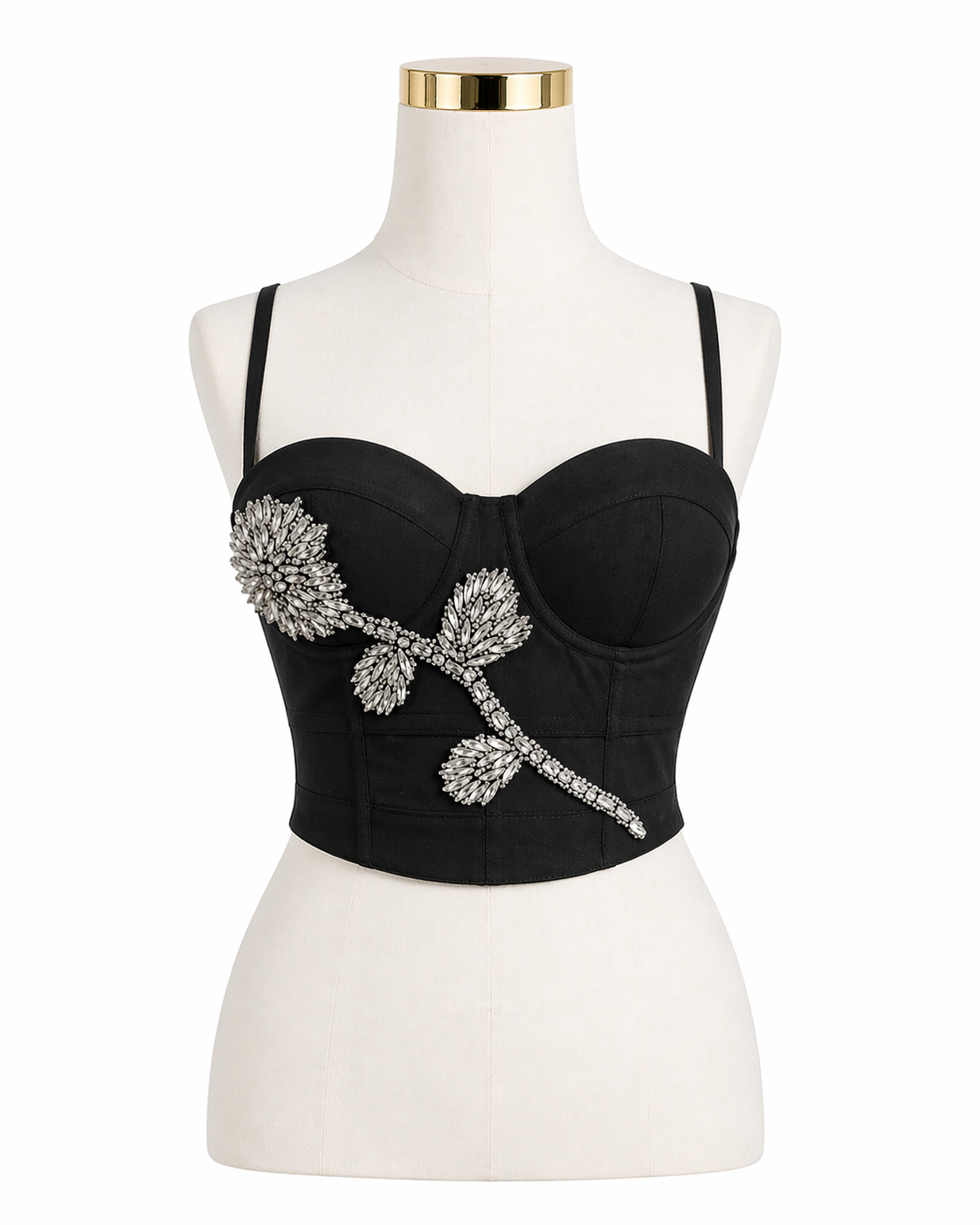 11 Crystal Noir Sculpt Bustier