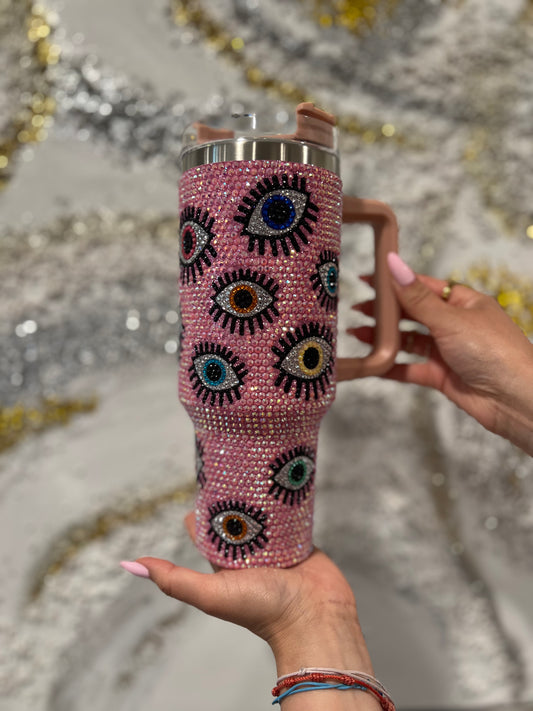 Mega Bling Evil Eye Tumbler