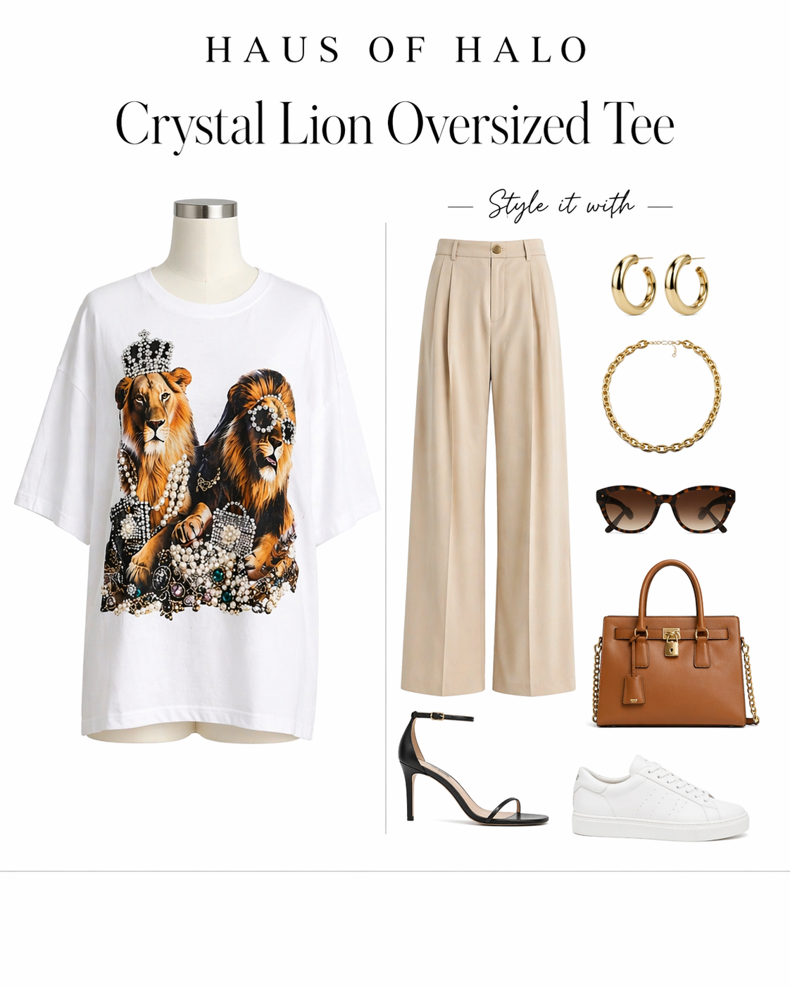 Crystal Lions Oversized