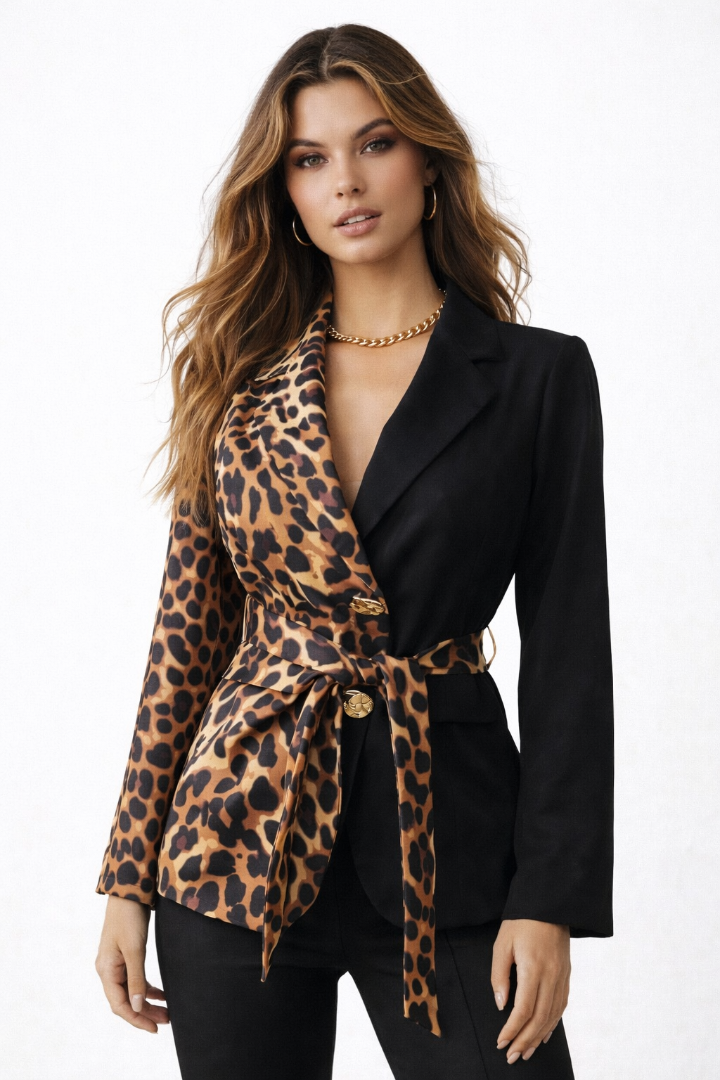 01 Leopard Wrap Blazer