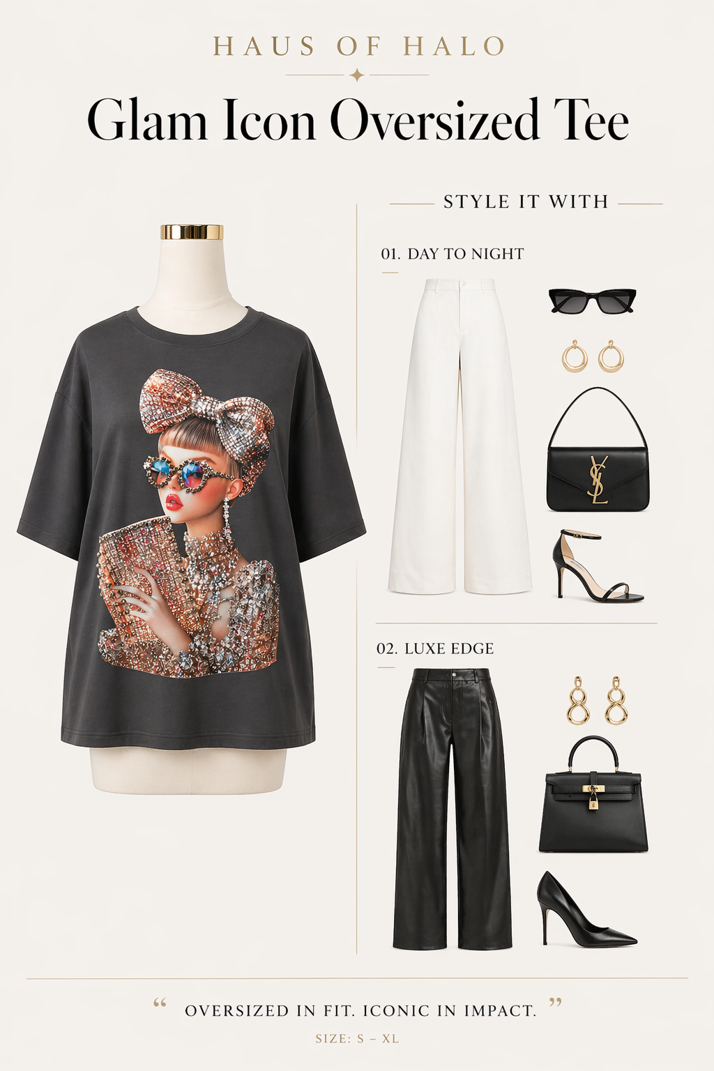 Glam Icon Oversized Tee