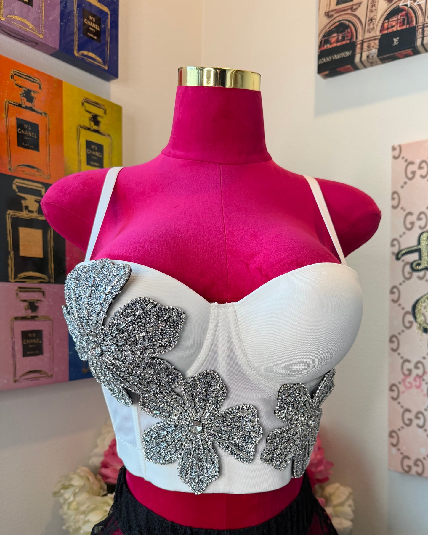 Crystal Bloom Bustier