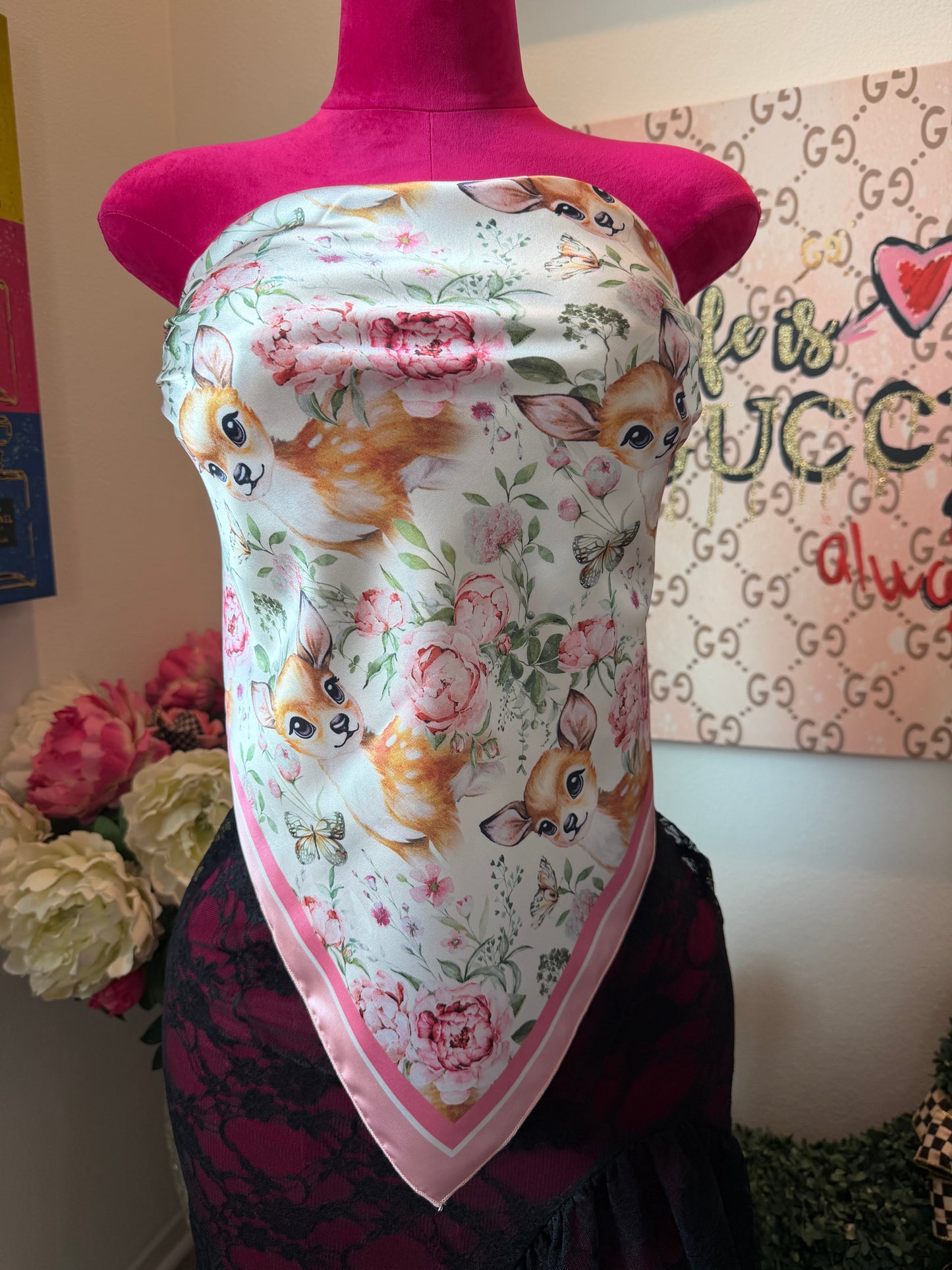 Enchanted Fawn Silk Scarf