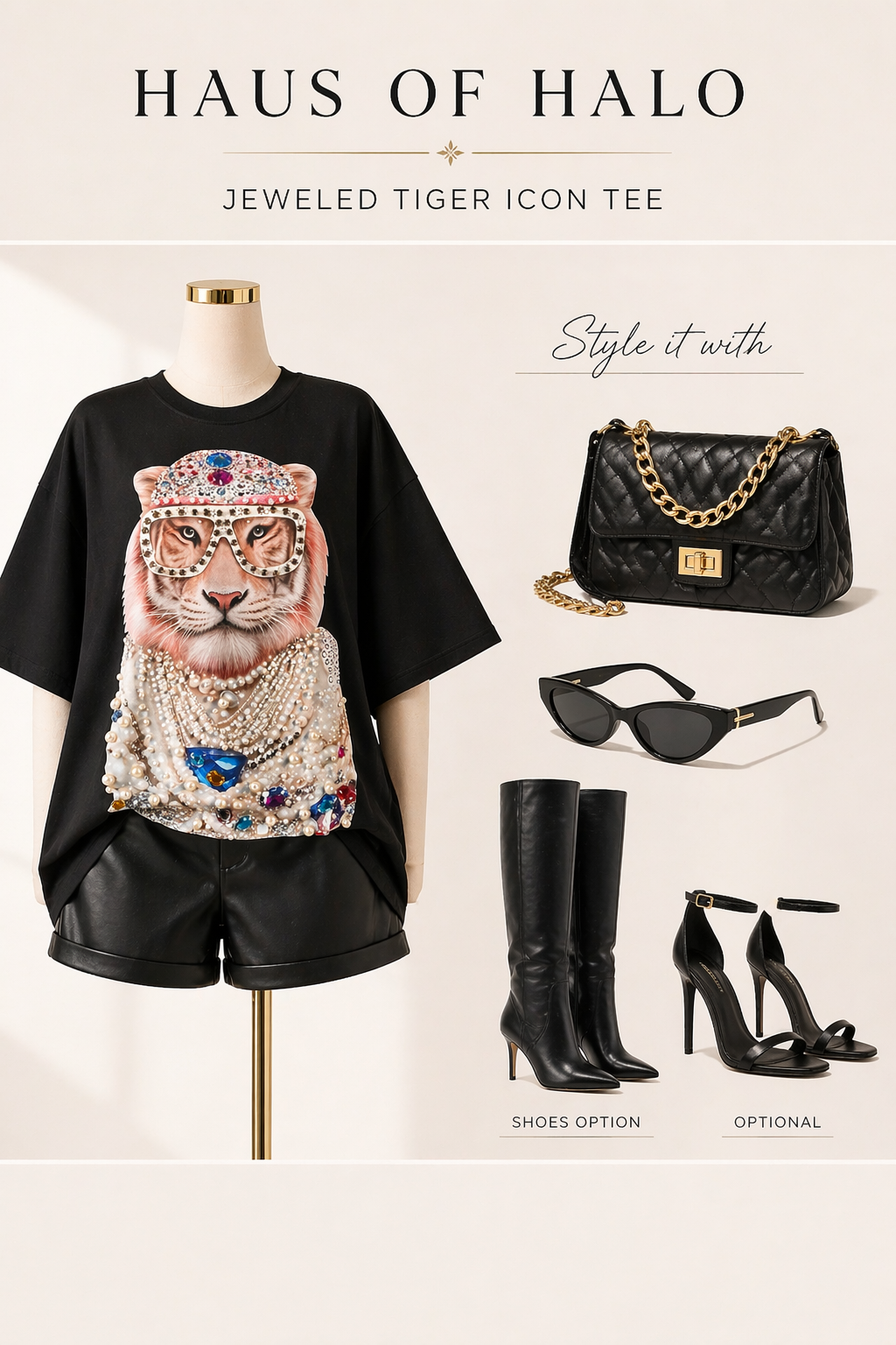 04 Jeweled Tiger Icon Tee