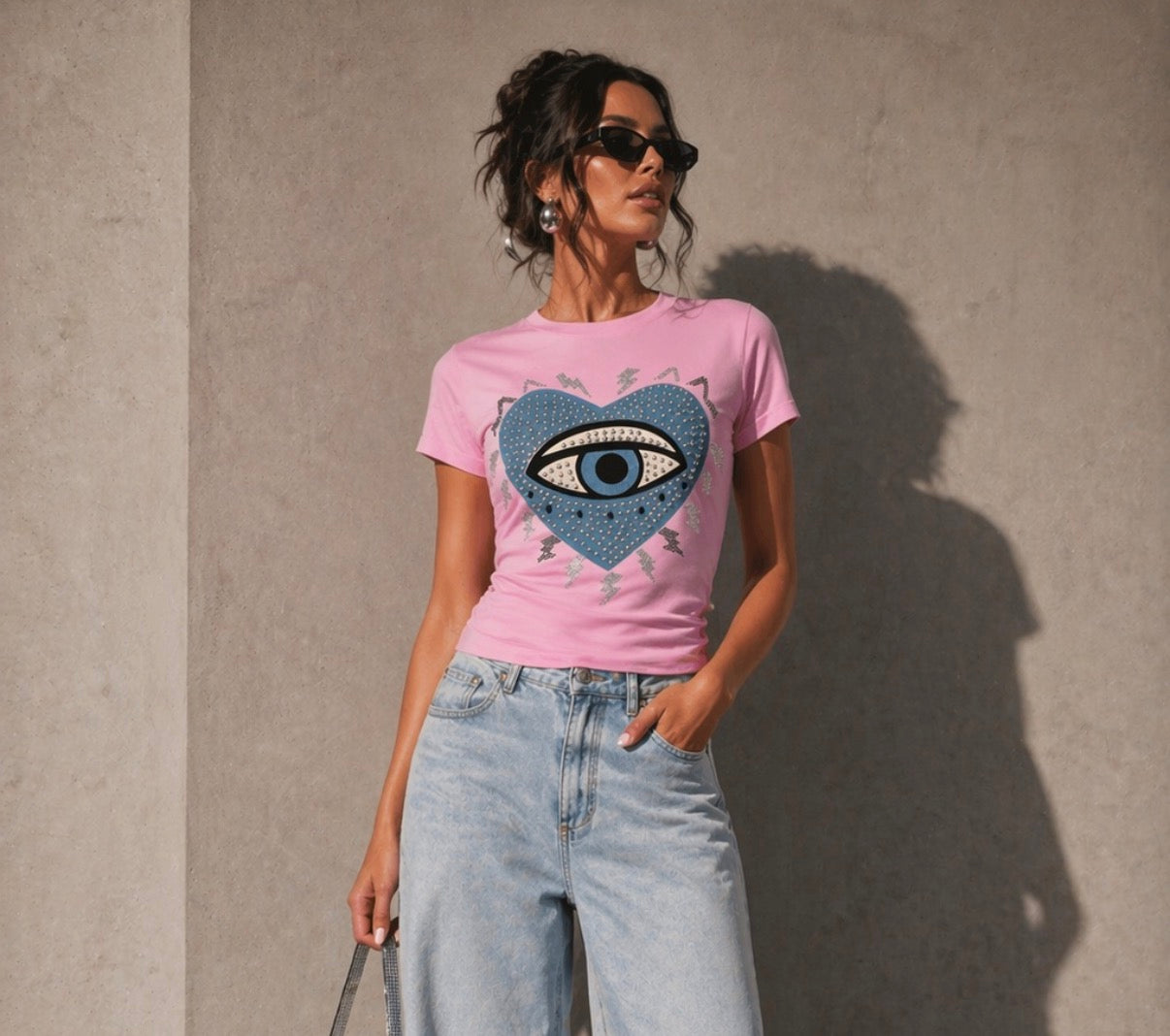 Evil Eye Crystal Tee
